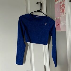 women’s gymshark cropped long sleeve top! size medium
